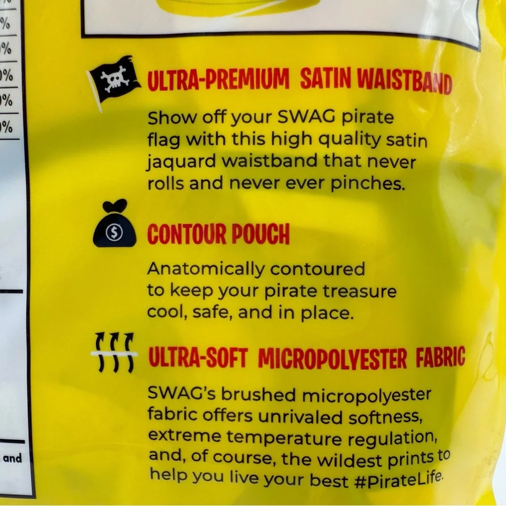 Funyuns Swag Boxer Briefs Mens Large Underwear Yellow Funny Novelty Gift NWT New